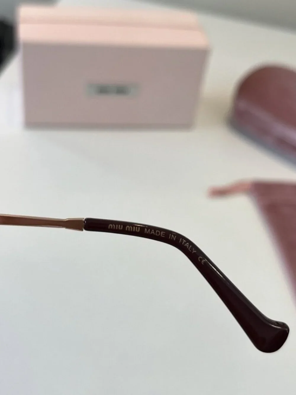 🥰Miu Miu🥰 Square, Thin-Frame Sunglasses